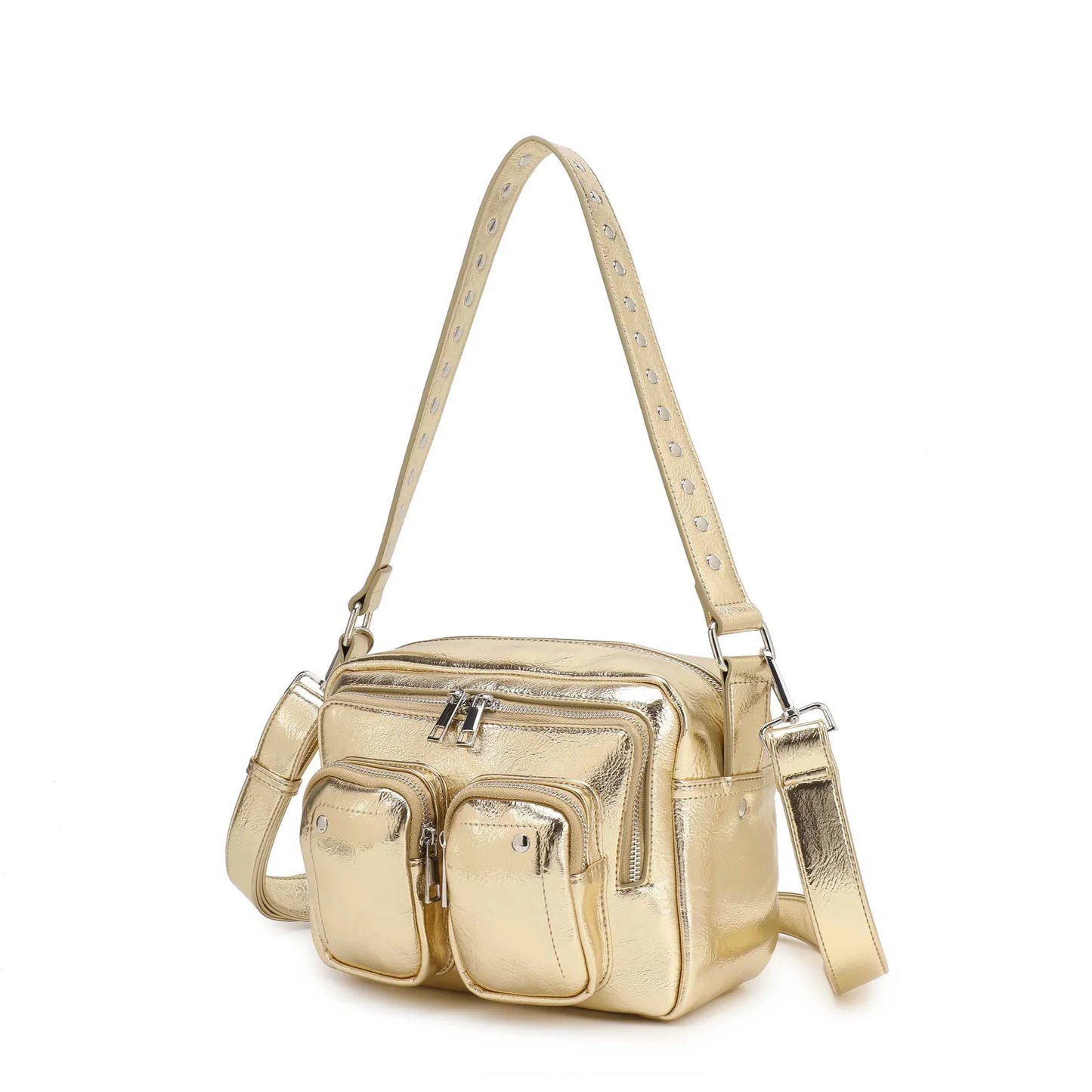 NUNOO | DAMENTASCHE | ELLIE RECYCELT COOL LIGHT GOLD | GOLDEN
