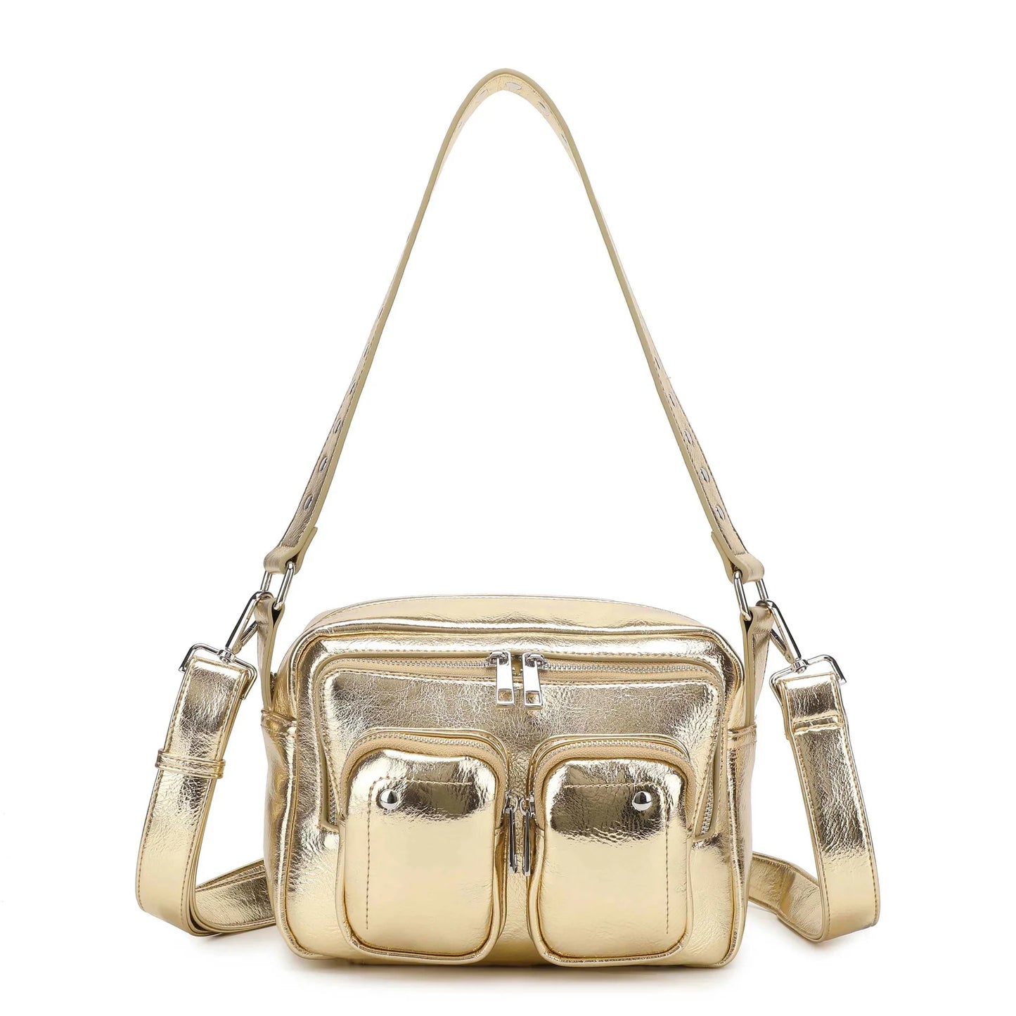 NUNOO | DAMENTASCHE | ELLIE RECYCELT COOL LIGHT GOLD | GOLDEN