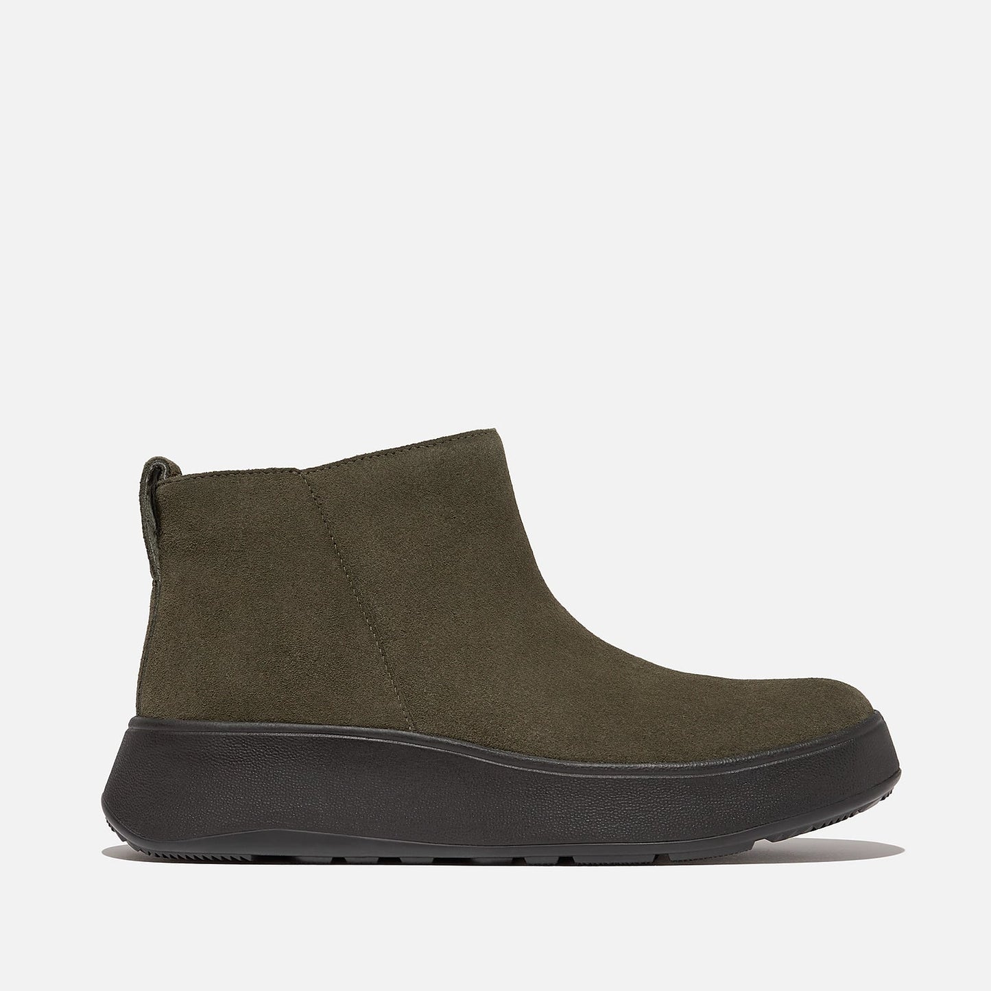 FITFLOP | BOTAS MUJER | W F MODE SUEDE FLATFORM ZIP ANKLE BOOTS DEEP OLIVE | VERDE