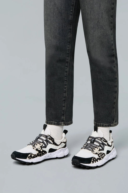 FLOWER MOUNTAIN | SNEAKERS | WOMAN | YAMANO 3 UNI SUEDE/RETE/PONY HAIR ANTHRACITE-WHITE