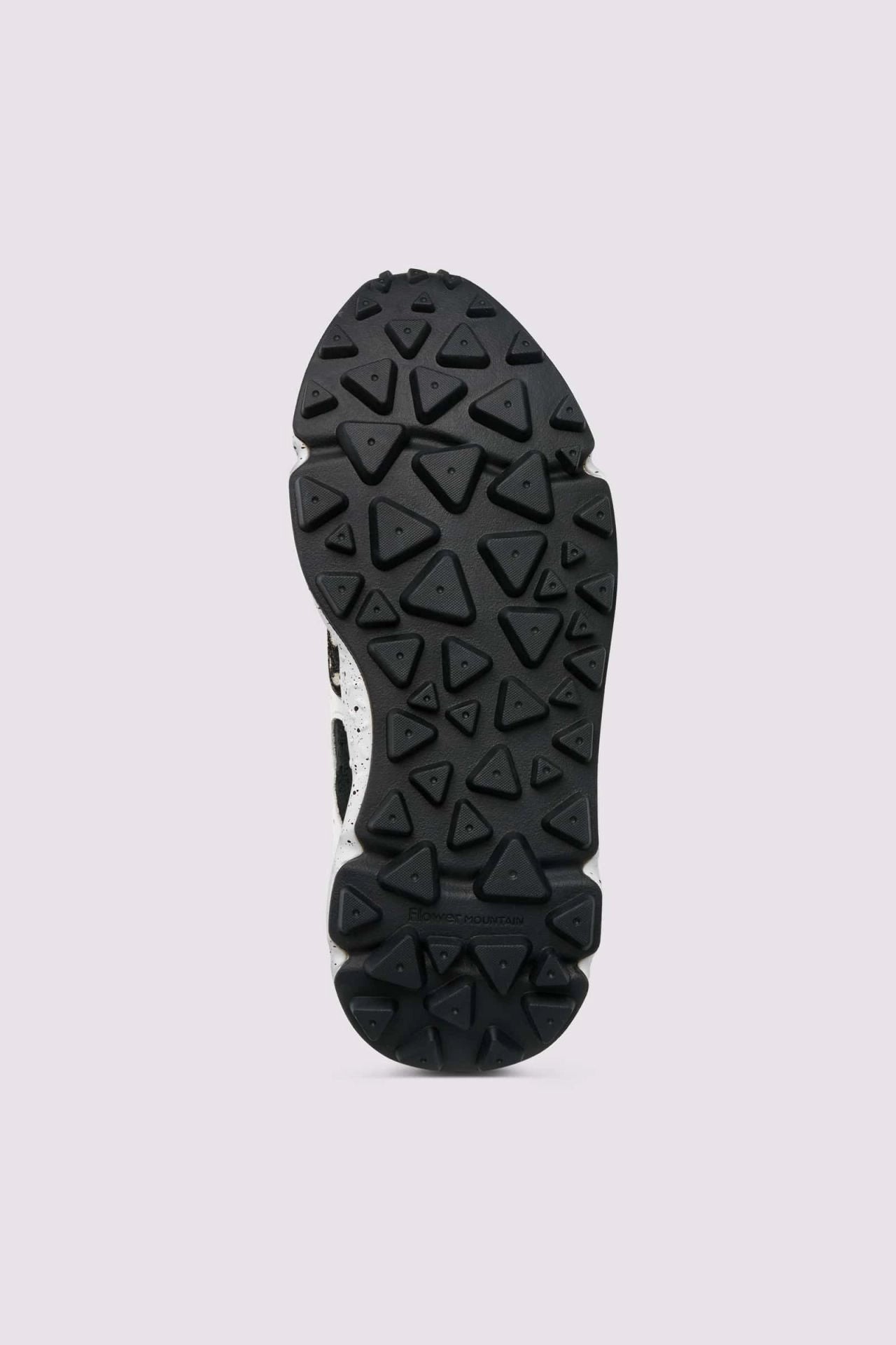 FLOWER MOUNTAIN | BASKETS | FEMME | YAMANO 3 UNI DAIM/RÉSINE/POILS DE PONEY ANTHRACITE-BLANC