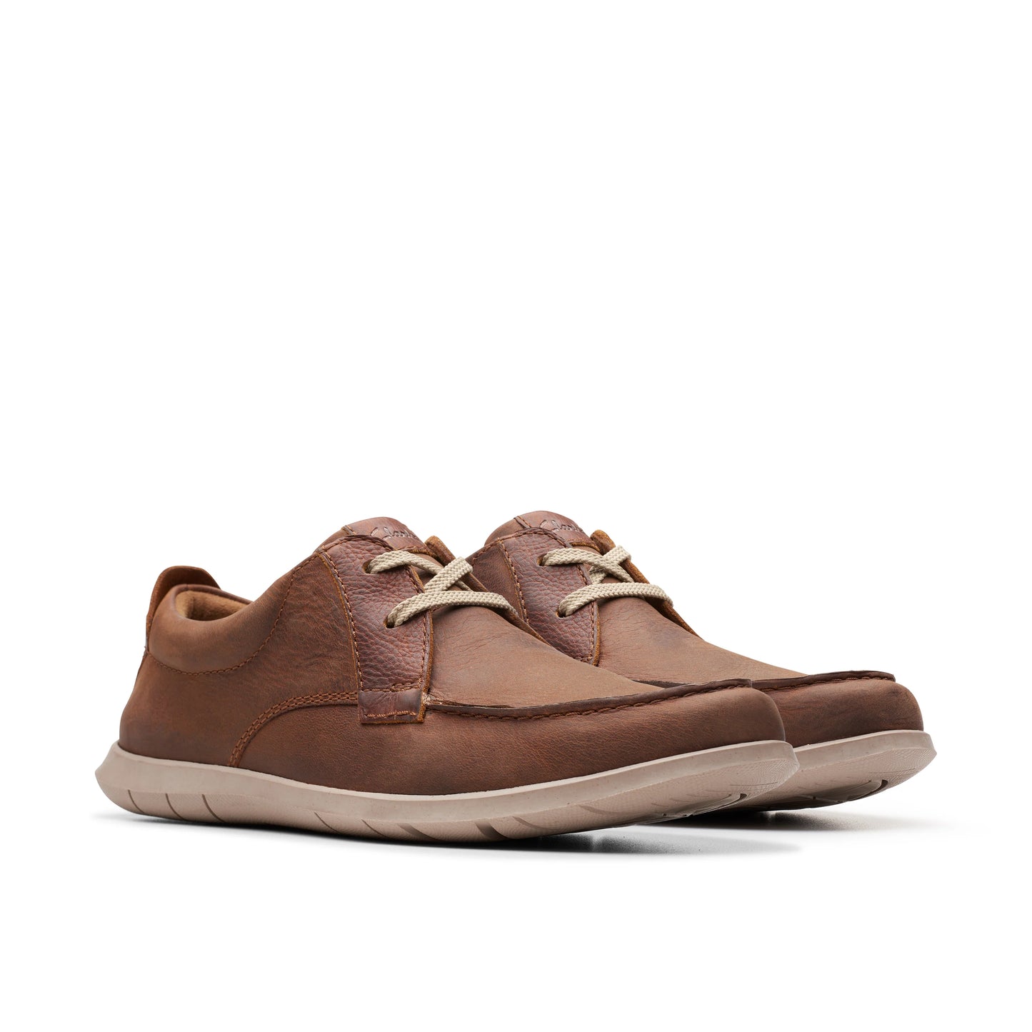 Zapatos Casual De La Marca Clarks Para Hombre Modelo Flexway Lace Dark Tan Leather En Color Marrón