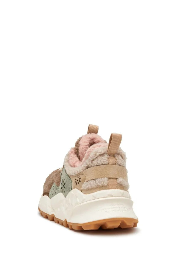 FLOWER MOUNTAIN | DAMEN-SNEAKERS | KOTETSU DAMEN WILDLEDER/TEDDY BEIGE ROSA | ROSA