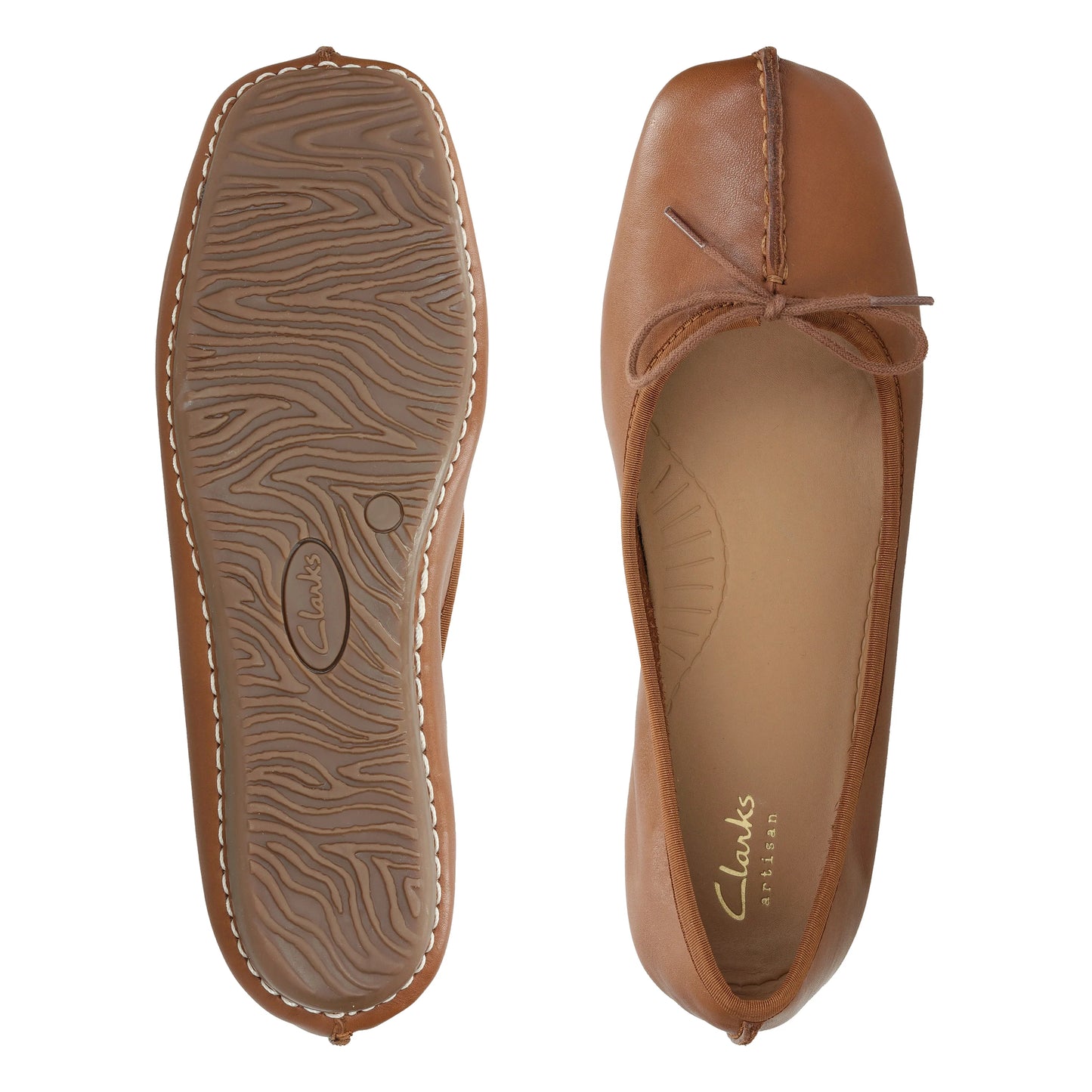 Zapatos Casual De La Marca Clarks Para Mujer Modelo Freckle Ice Dark Tan Lea En Color Marrón