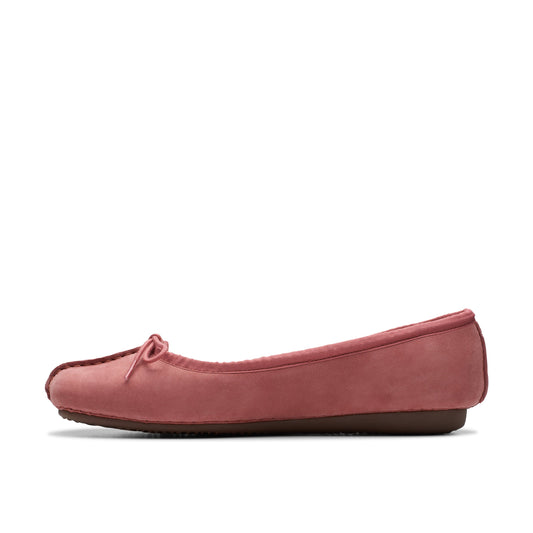 Bailarinas De La Marca Clarks  Para Mujer Modelo Freckle Ice Dusty Rose Nbk En Color Dorado