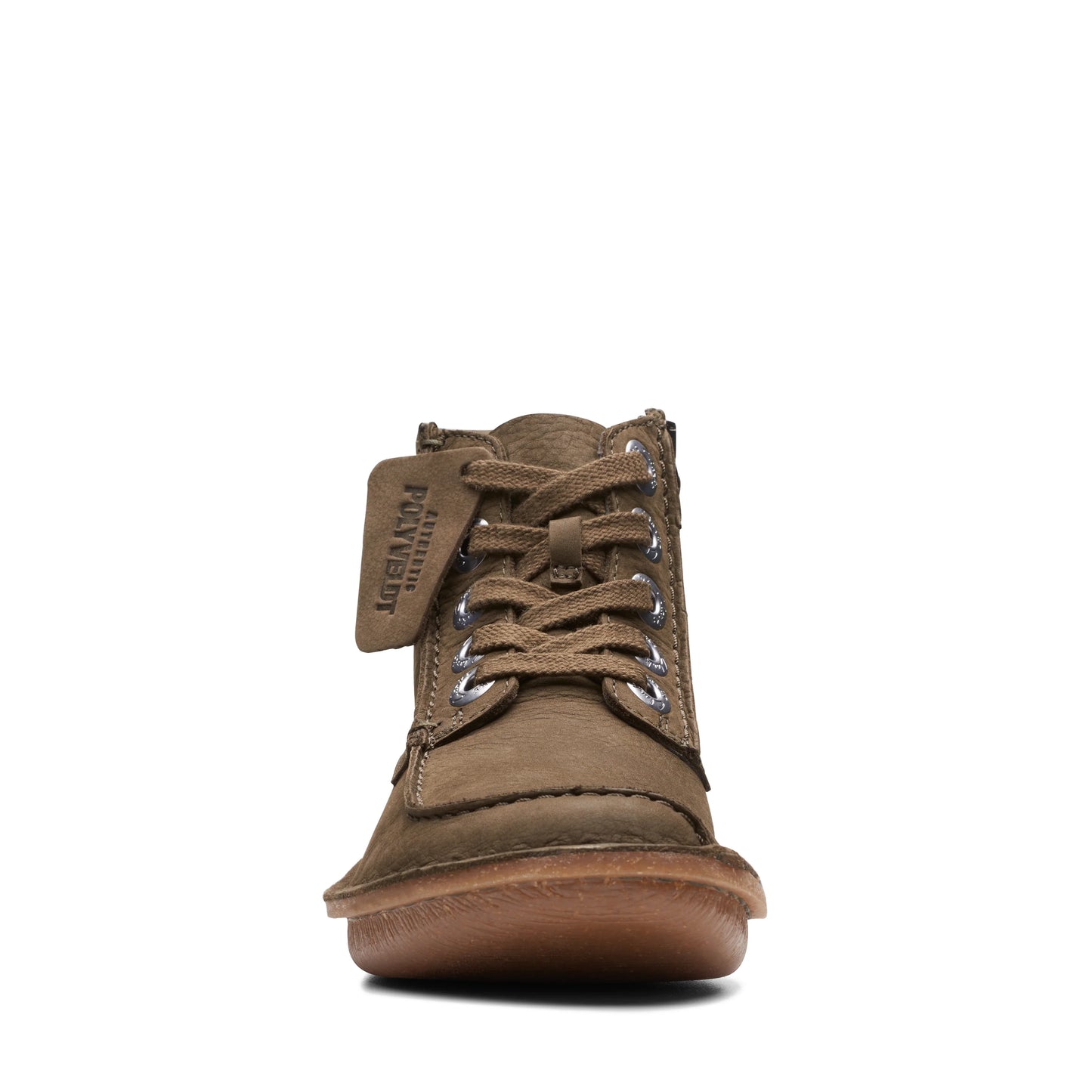 Botines De La Marca Clarks Para Mujer Modelo Funny Cedar Dark Olive Nubuck En Color Verde