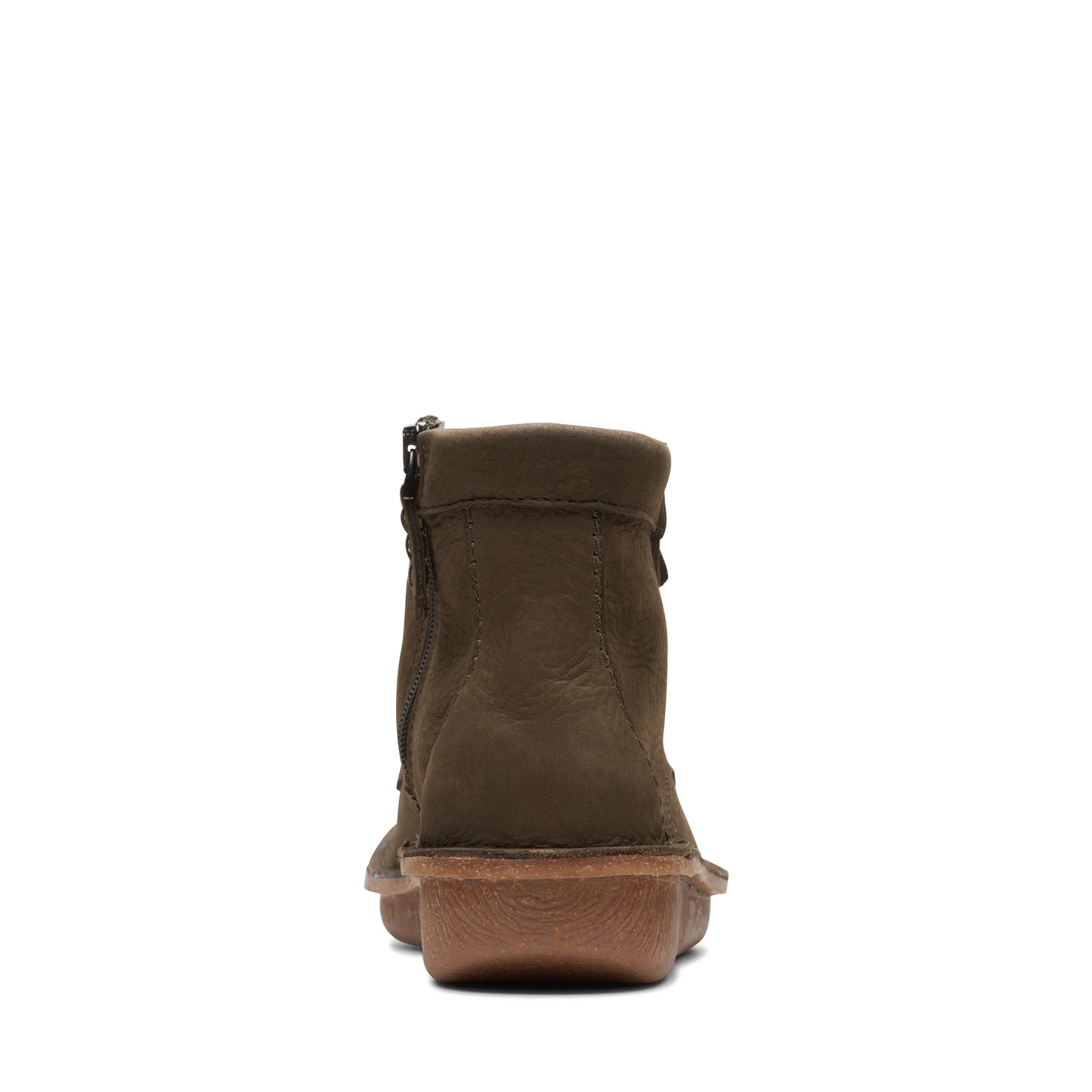 Botines De La Marca Clarks Para Mujer Modelo Funny Cedar Dark Olive Nubuck En Color Verde