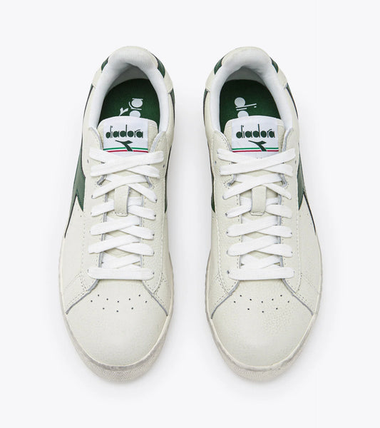 DIADORA | Кроссовки унисекс | GAME L LOW WAXED, белые и зеленые | белые