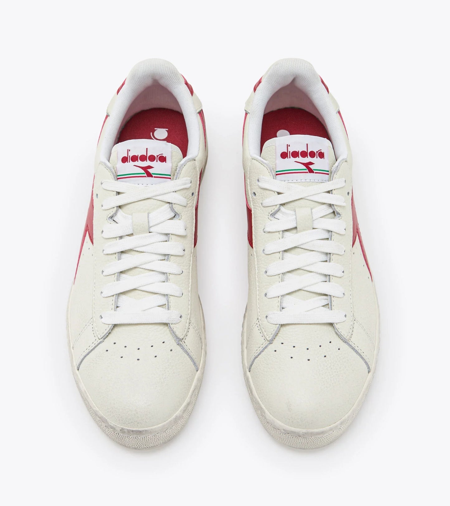 DIADORA | SNEAKERS UNISEX | GAME L LOW WAXED BIANCO E PEPERONE ROSSO | BIANCO