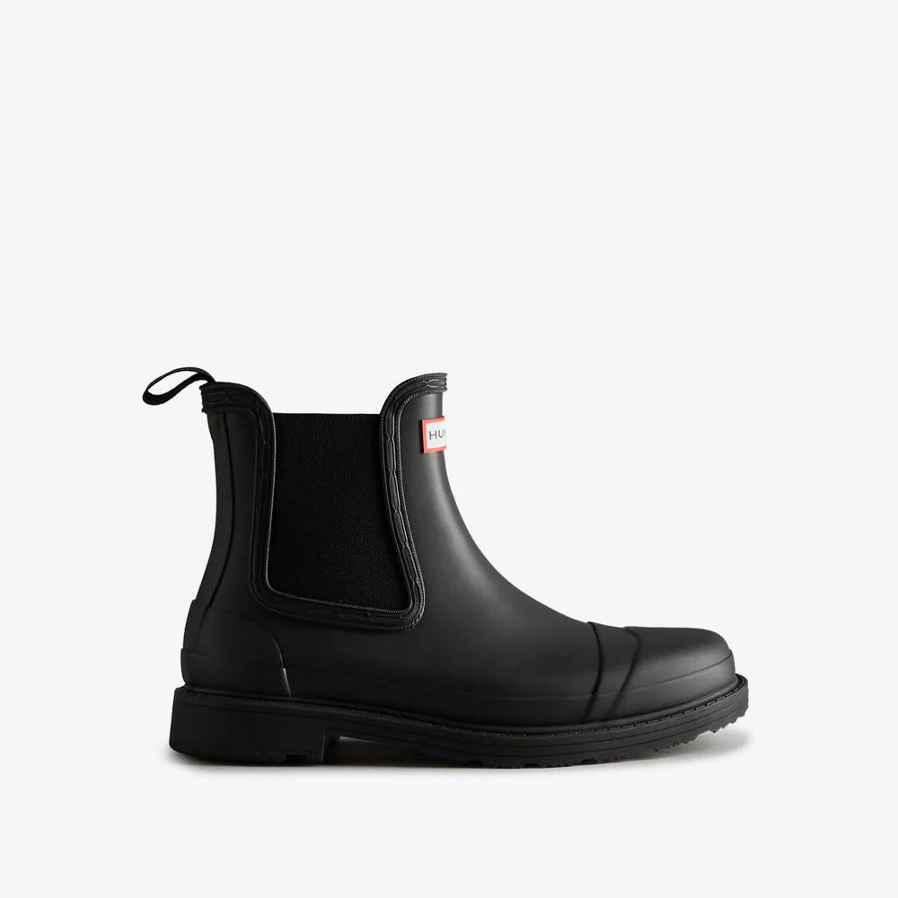HUNTER | BOTAS MUJER | CHELSEA ESTILO COMANDO | NEGRO