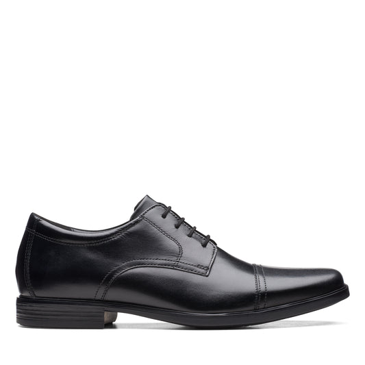 Zapatos De Vestir De La Marca Clarks  Para Hombre Modelo Howard Cap Black Leather En Color Negro