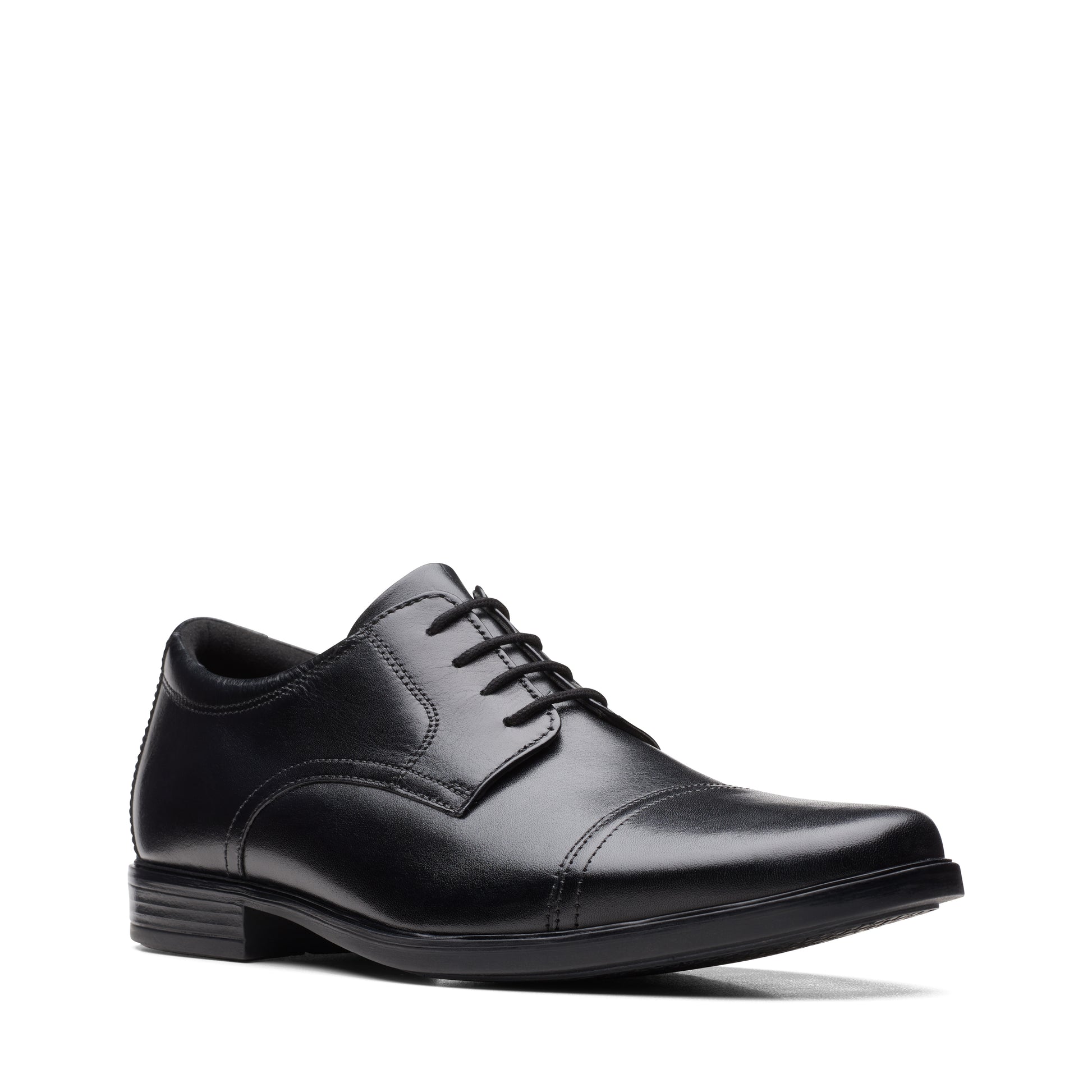 Zapatos De Vestir De La Marca Clarks  Para Hombre Modelo Howard Cap Black Leather En Color Negro