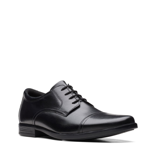 Zapatos De Vestir De La Marca Clarks  Para Hombre Modelo Howard Cap Black Leather En Color Negro