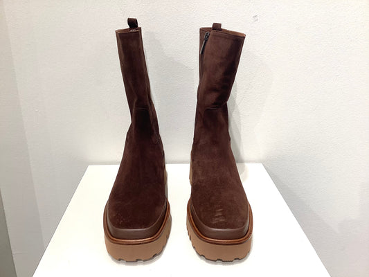 PONS QUINTANA | WOMEN'S BOOTS | EVA EBANO VELOUR TOFFE | BROWN