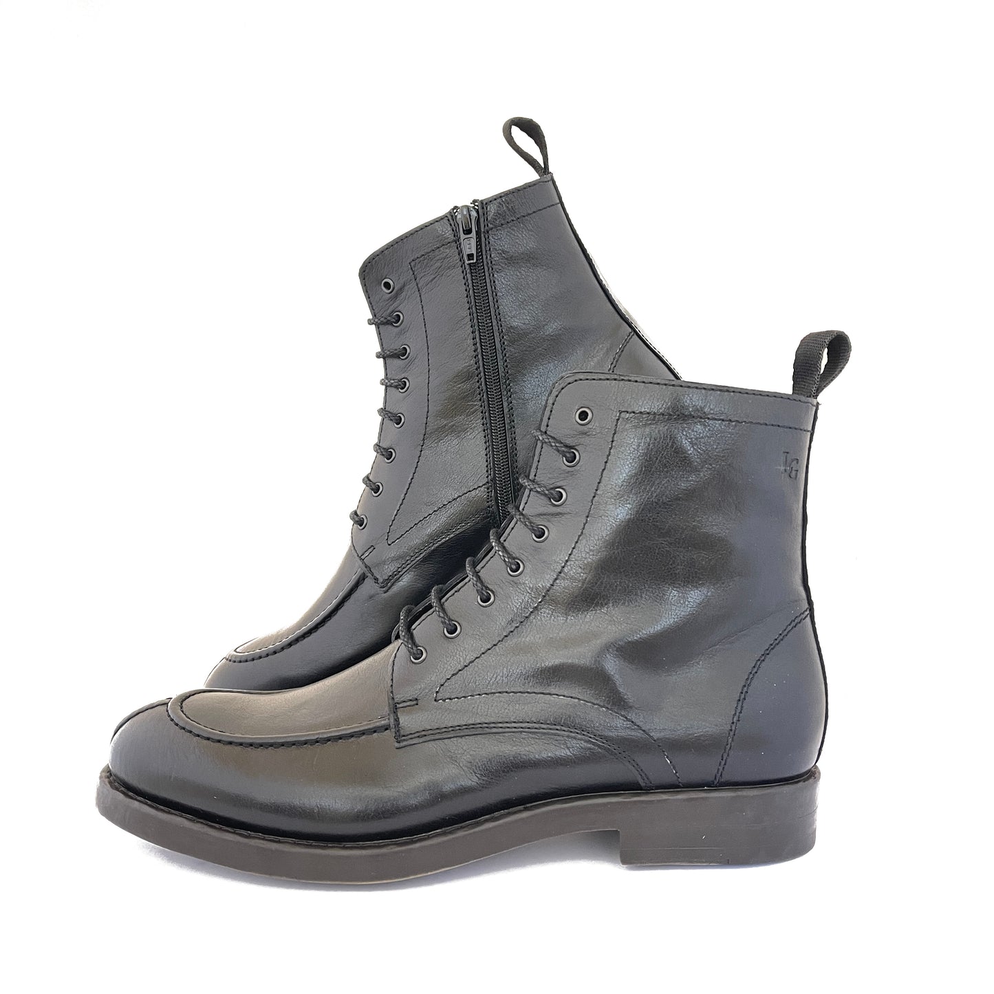 LUIS GONZALO 1966 | HERRENSTIEFEL | C-127 LEDER-SCHNÜRSTIEFEL | BRAUN