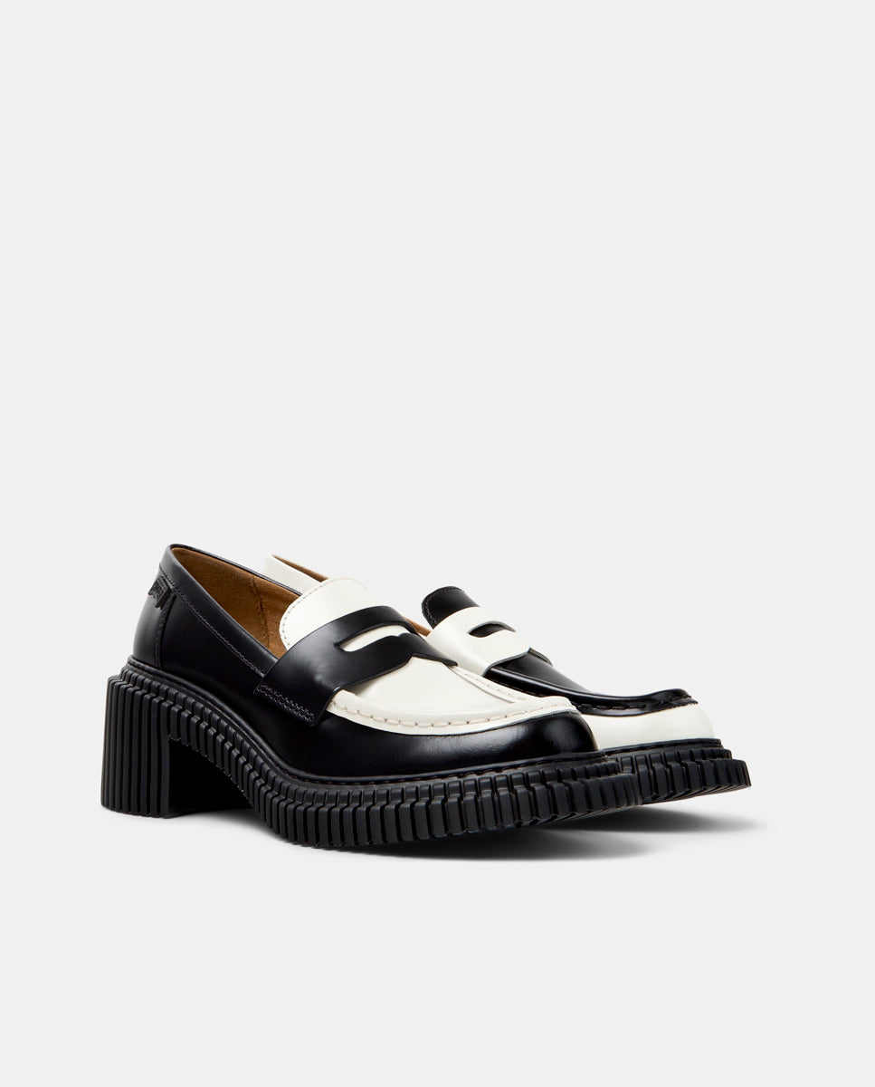 camper LOUIS VUITTON ブトンドゥマンシェット CAMPER Twins: ブラック ローファー レディース – Tascon