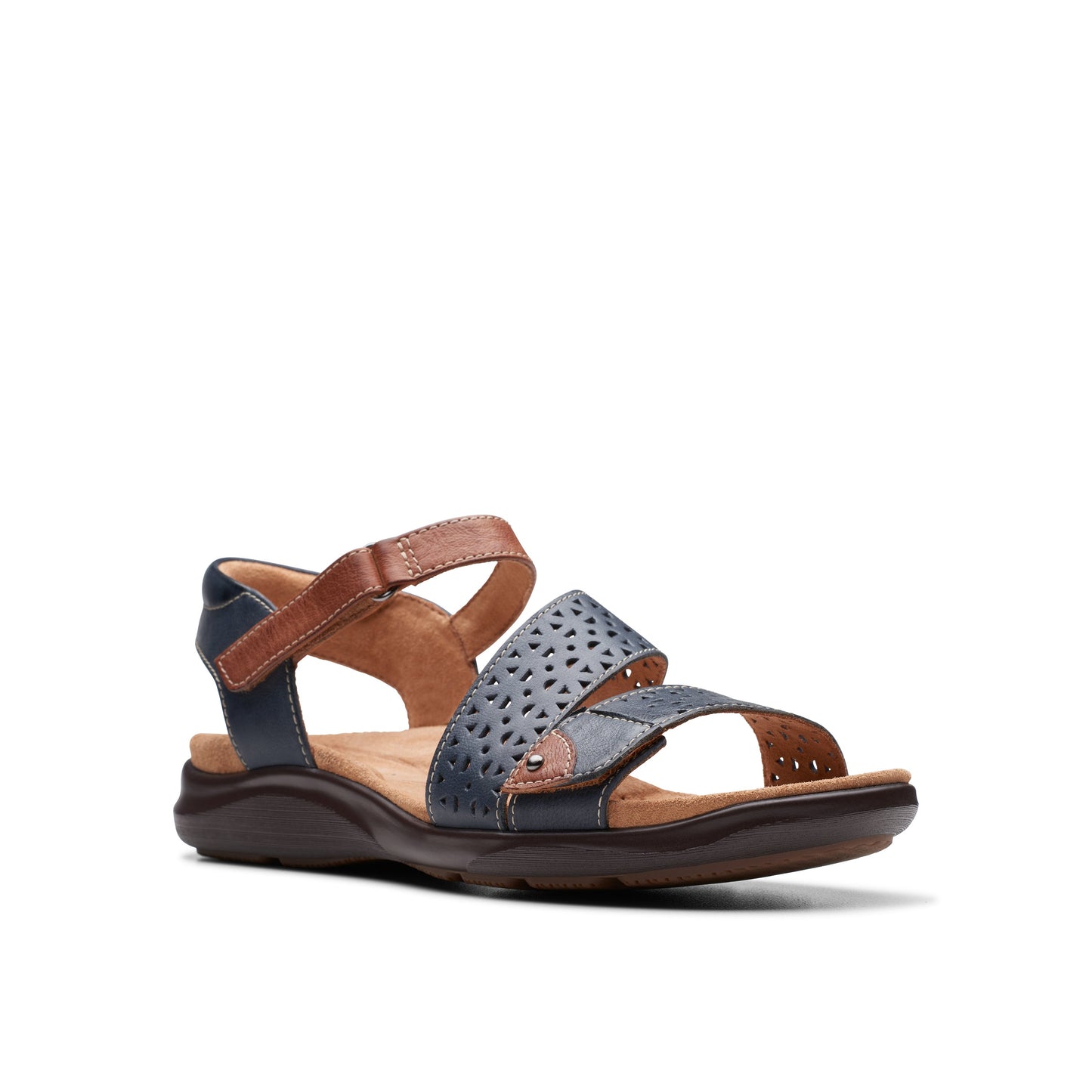Sandalias De La Marca Clarks Para Mujer Modelo Kitly Way Navy Leather En Color Azul