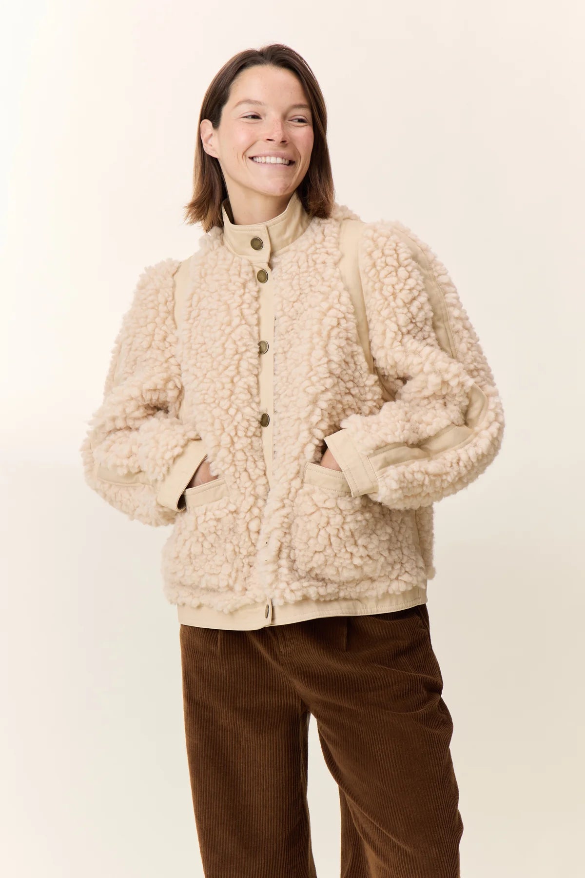LEON & HARPER | CHAQUETA | MUJER | VYVIAN OFF WHITE | BLANQUECINO
