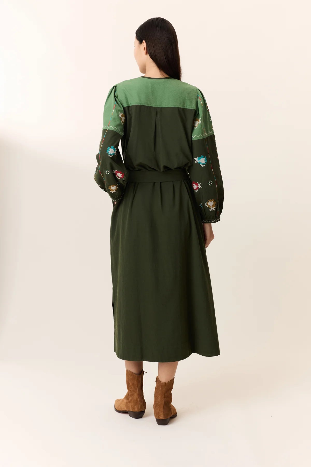 LEON & HARPER | VESTIDOS | MUJER | RUOKI BRD GREEN | VERDE