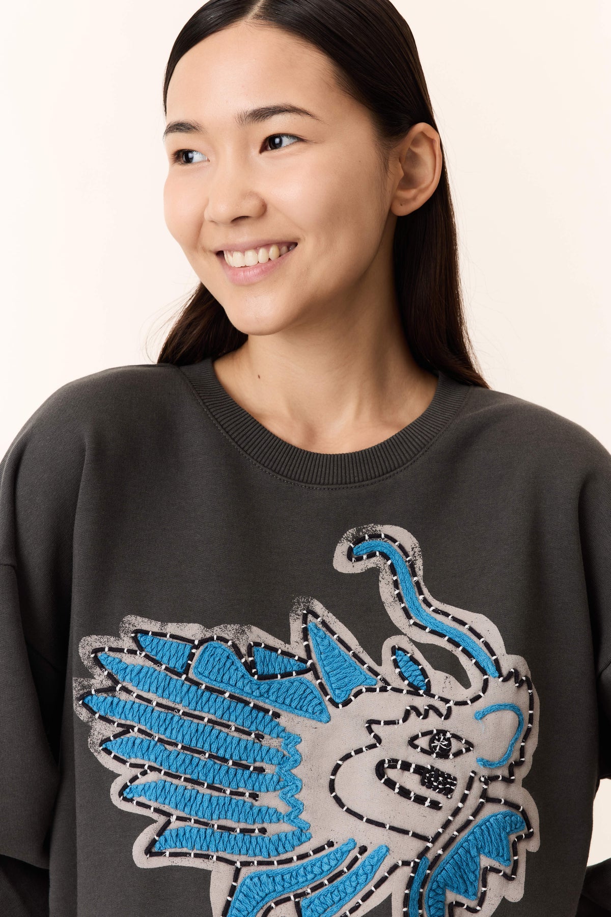 LEON & HARPER | SWEATSHIRTS | MUJER | SIENA DRAGON CARBONE | GRIS