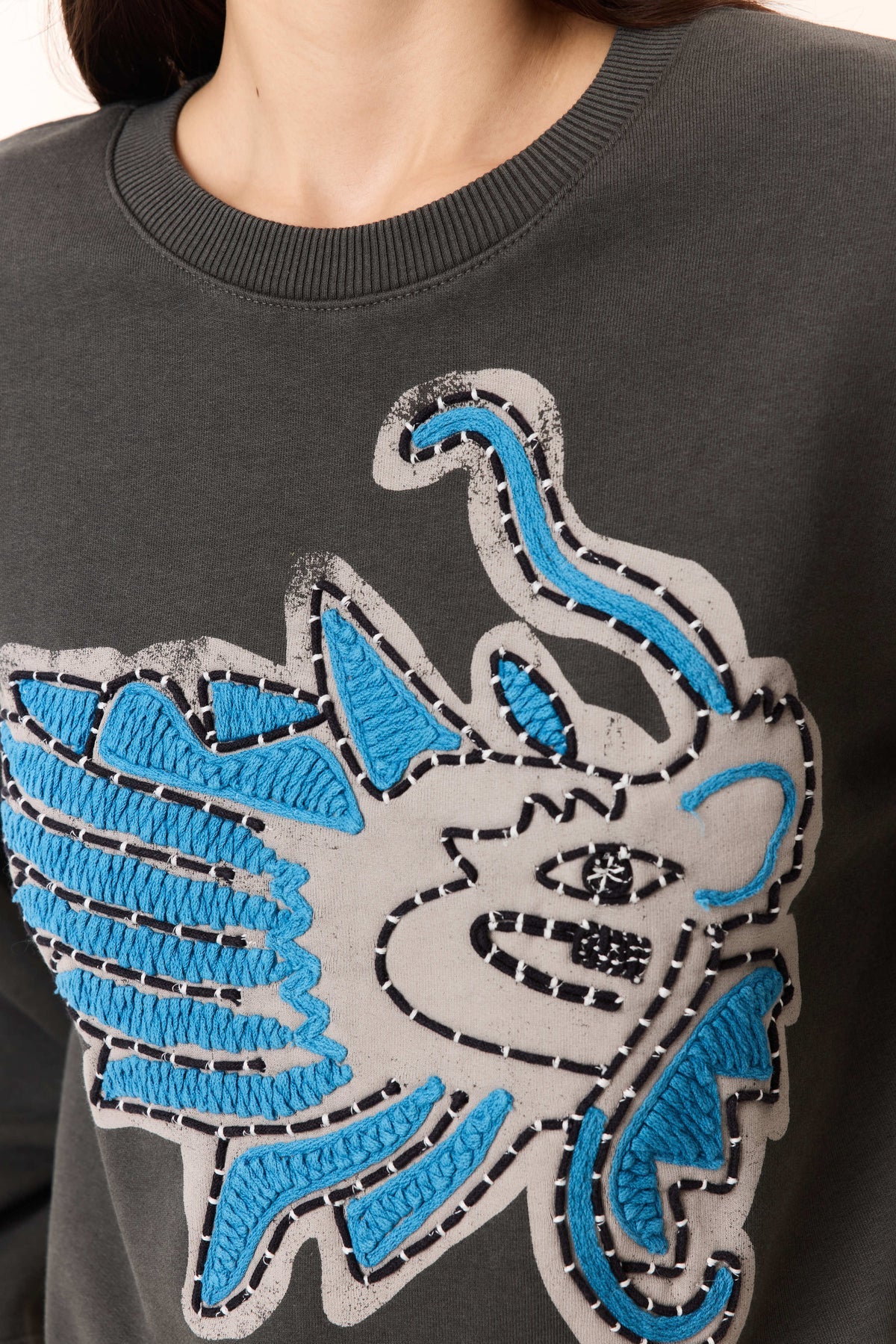LEON & HARPER | SWEATSHIRTS | MUJER | SIENA DRAGON CARBONE | GRIS
