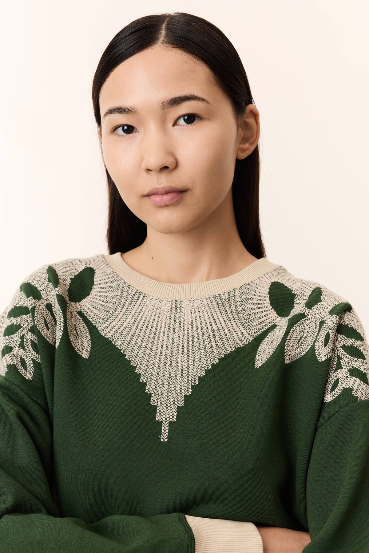 LEON & HARPER | SWEATSHIRTS | MUJER | SIENA LEAF GREEN | VERDE
