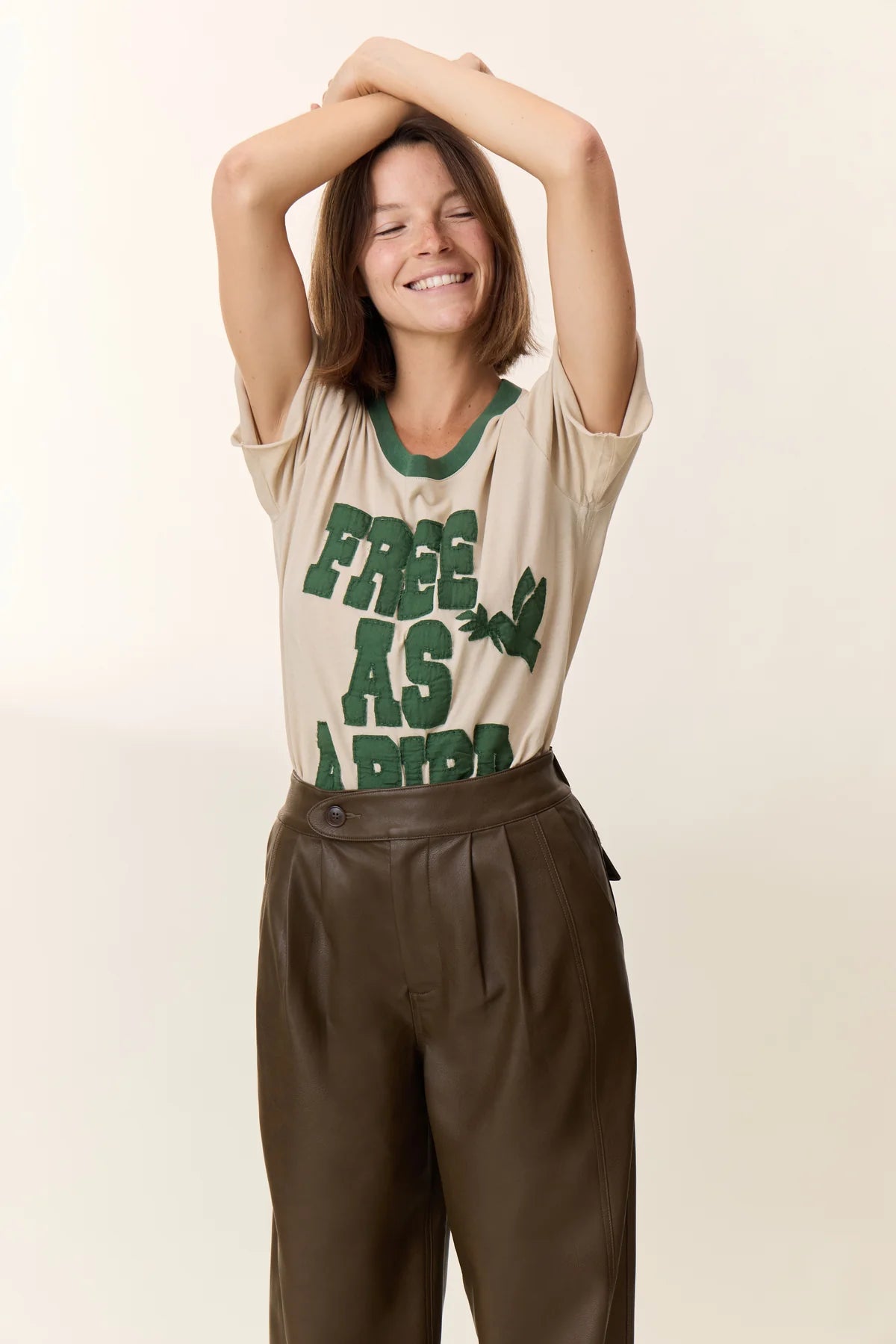 LEON & HARPER | CAMISETAS | MUJER | TORO BIRD CEMENT | VERDE