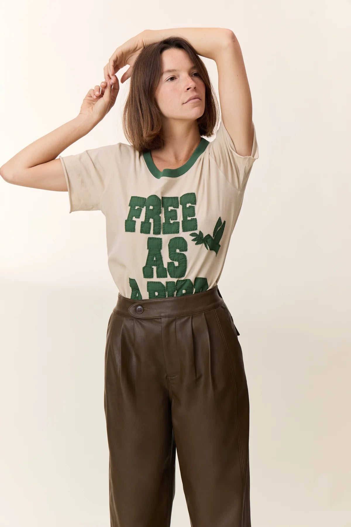 LEON & HARPER | CAMISETAS | MUJER | TORO BIRD CEMENT | VERDE