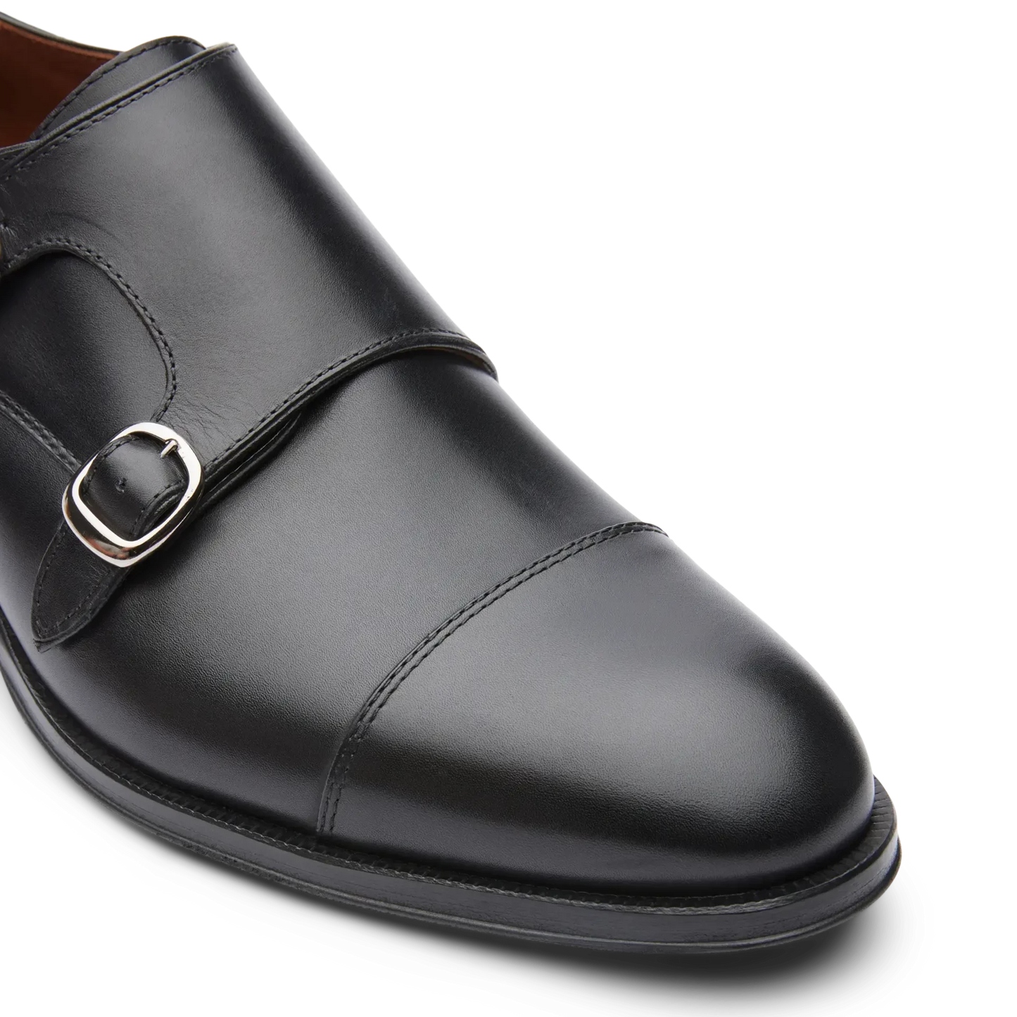 LOTTUSSE | CHAUSSURES HOMME À DOUBLE BOUCLE | LENOX EBONY BLACK SPAY NAT | NOIR
