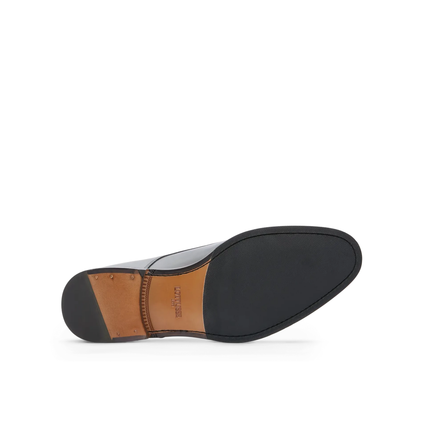 LOTTUSSE | CHAUSSURES HOMME À DOUBLE BOUCLE | LENOX EBONY BLACK SPAY NAT | NOIR