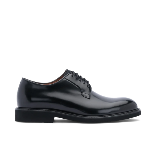 LOTTUSSE | MEN'S DERBY SHOES | BALTIMORE JOCKER BLACK HENRY BLACK SKY SEWN | BLACK