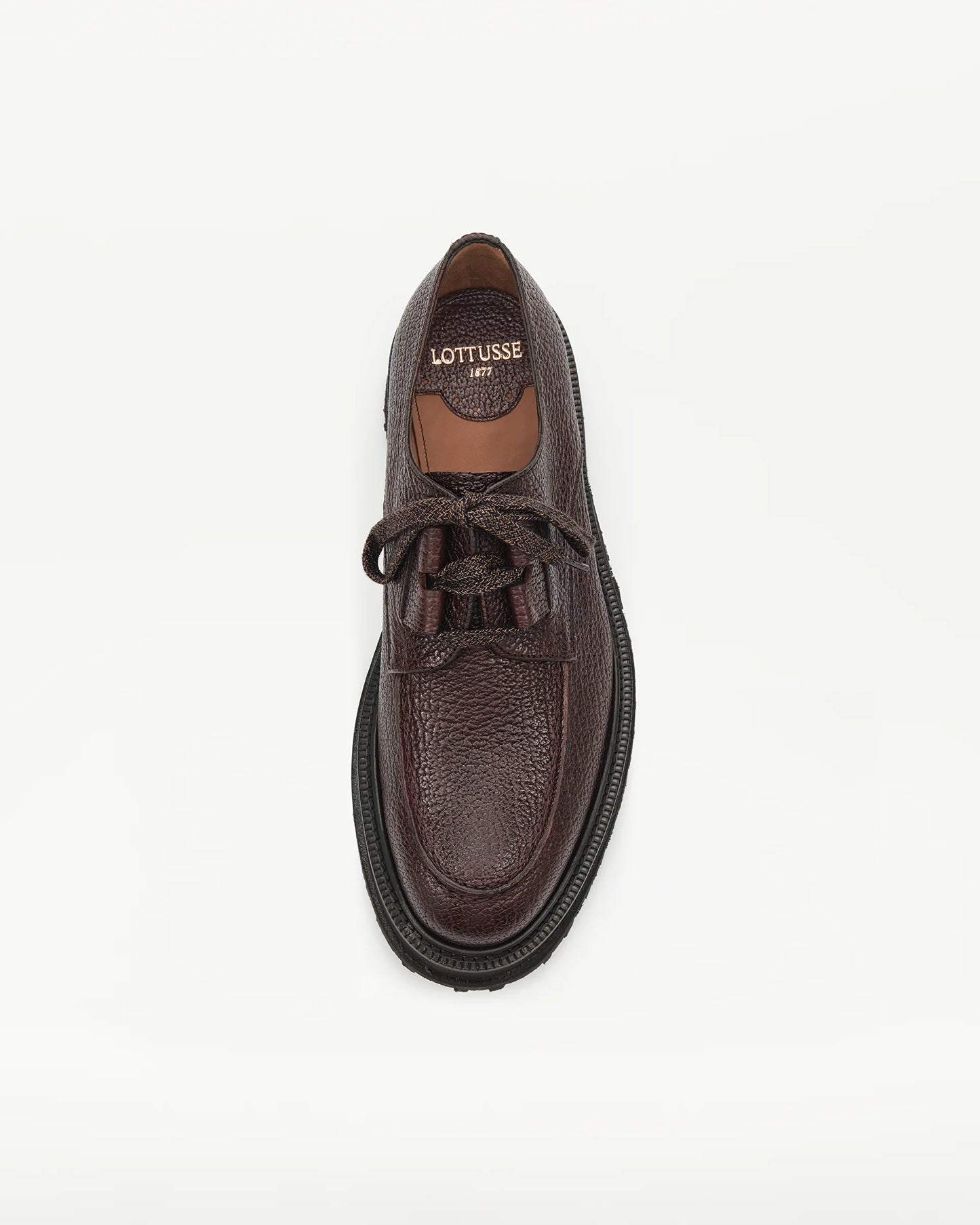 LOTTUSSE | ZAPATOS DERBY MOCASIN | HOMBRE | DERBY MOCASIN MADISON DE PIEL MOCA | MARRÓN