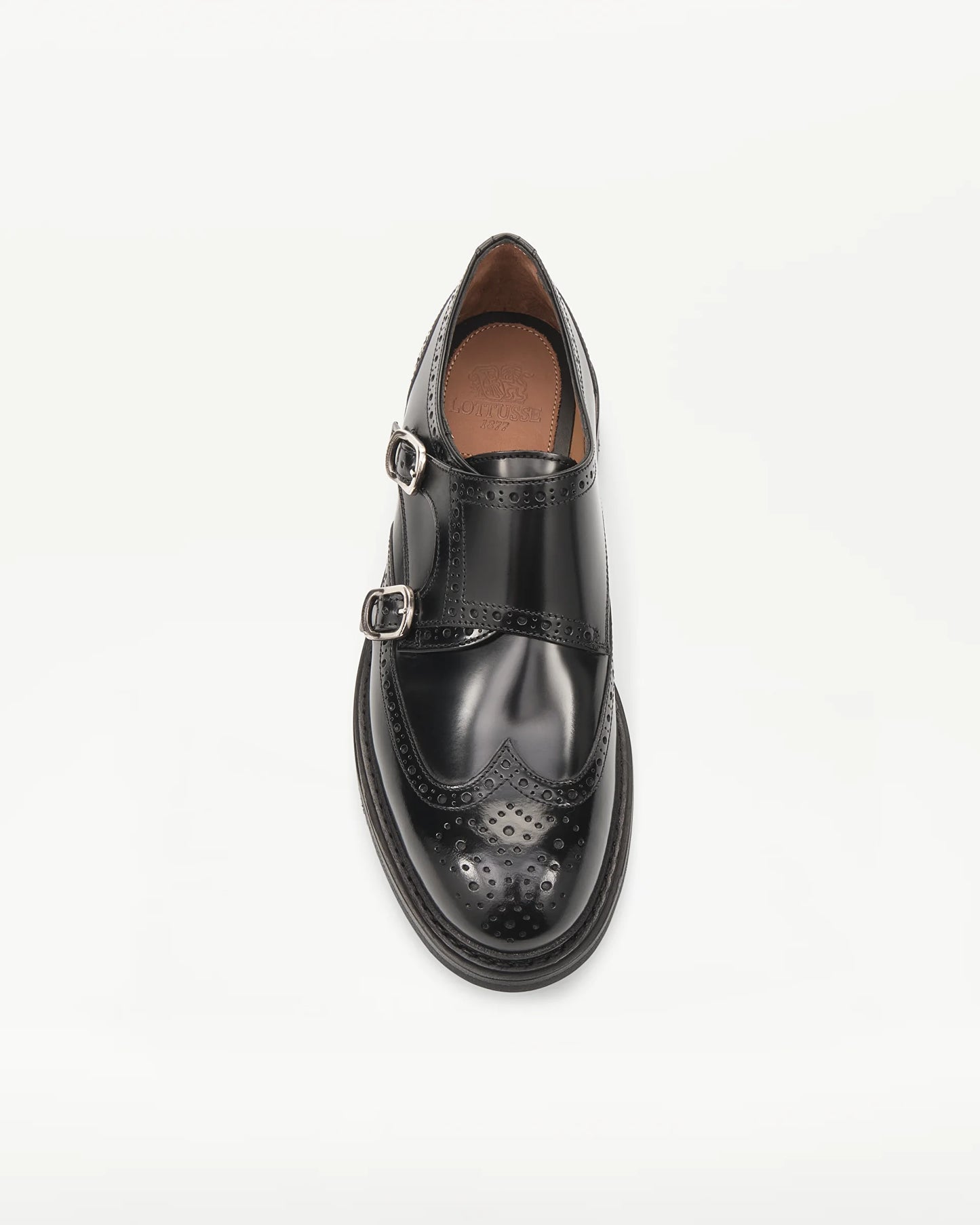 LOTTUSSE | ZAPATOS DE VESTIR | MUJER | ZAPATOS DOBLE HEBILLA WALTON PIEL DE VACUNO NEGRO NEGRO | NEGRO