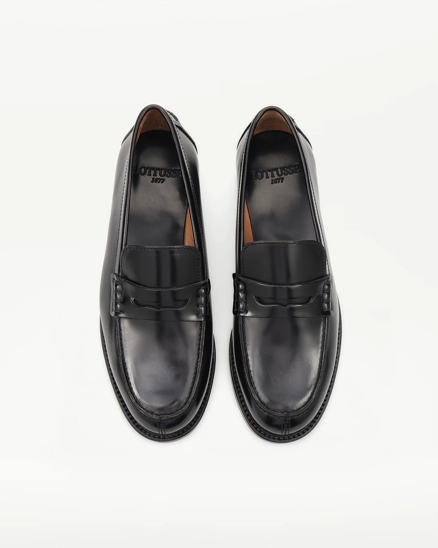 LOTTUSSE | MOCASINES | MUJER | MOCASÍN BANDA CHRIS PIEL NEGRO | NEGRO