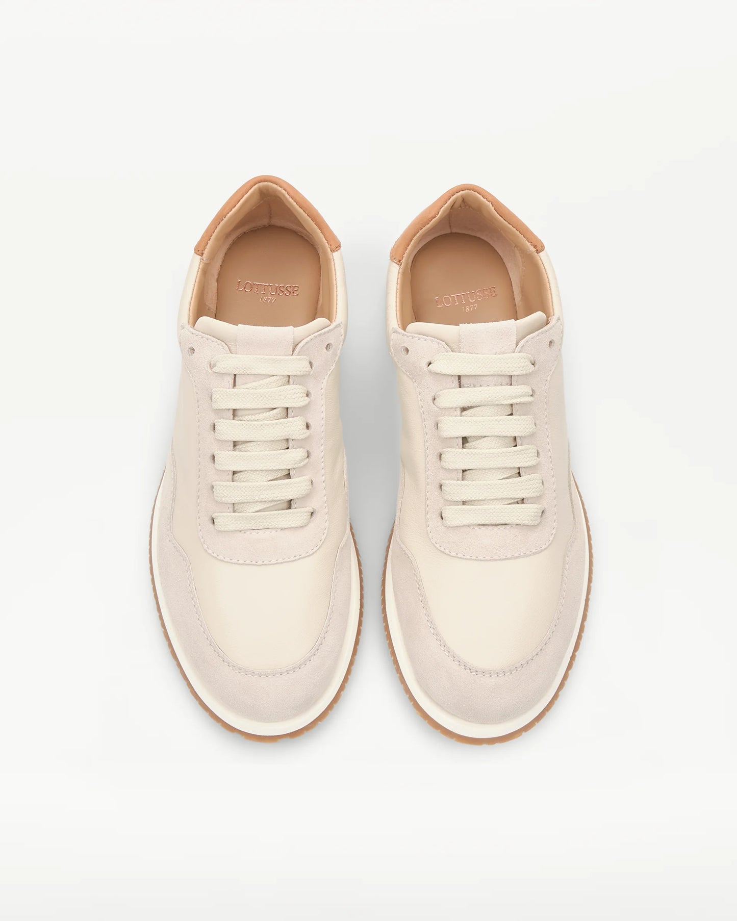 LOTTUSSE | SNEAKERS DE VESTIR | MUJER | SNEAKERS CORDONES MANCOR PIEL DE CORDERO BLANCO | BLANCO