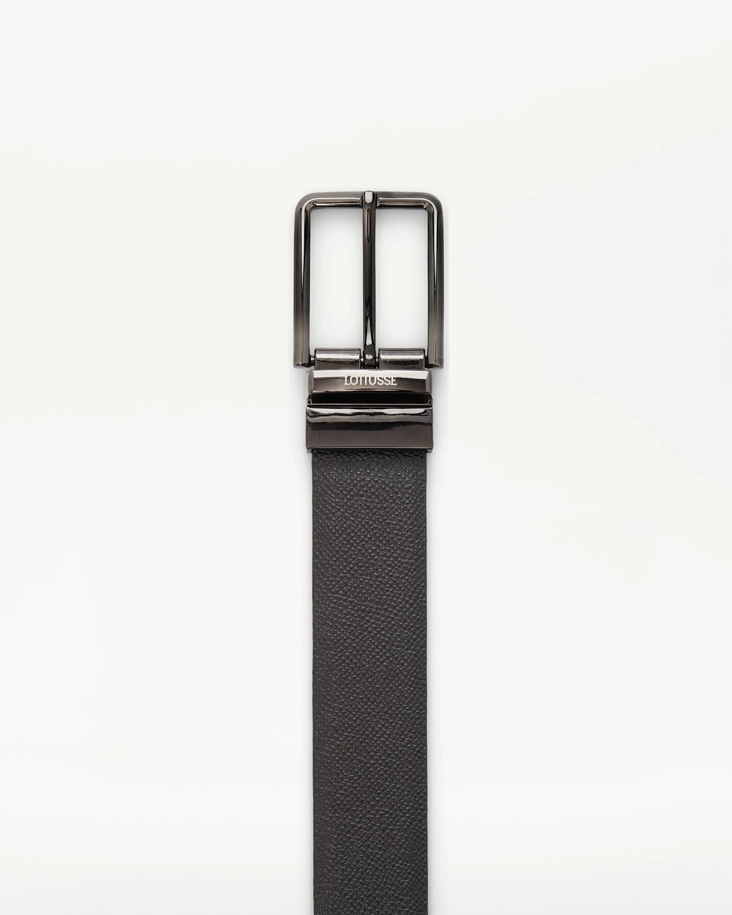 LOTTUSSE | CINTURONES | HOMBRE | CINTURÓN REVERSIBLE PIEL MOKA NEGRO | NEGRO