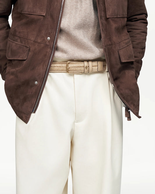 LOTTUSSE | CINTURONES | HOMBRE | CINTURÓN TRENZADO NATURAL BEIGE | BEIGE