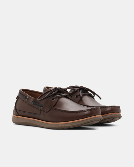 LOTTUSSE | BOAT SHOES | MEN'S | LL07630 MOCHA | BROWN