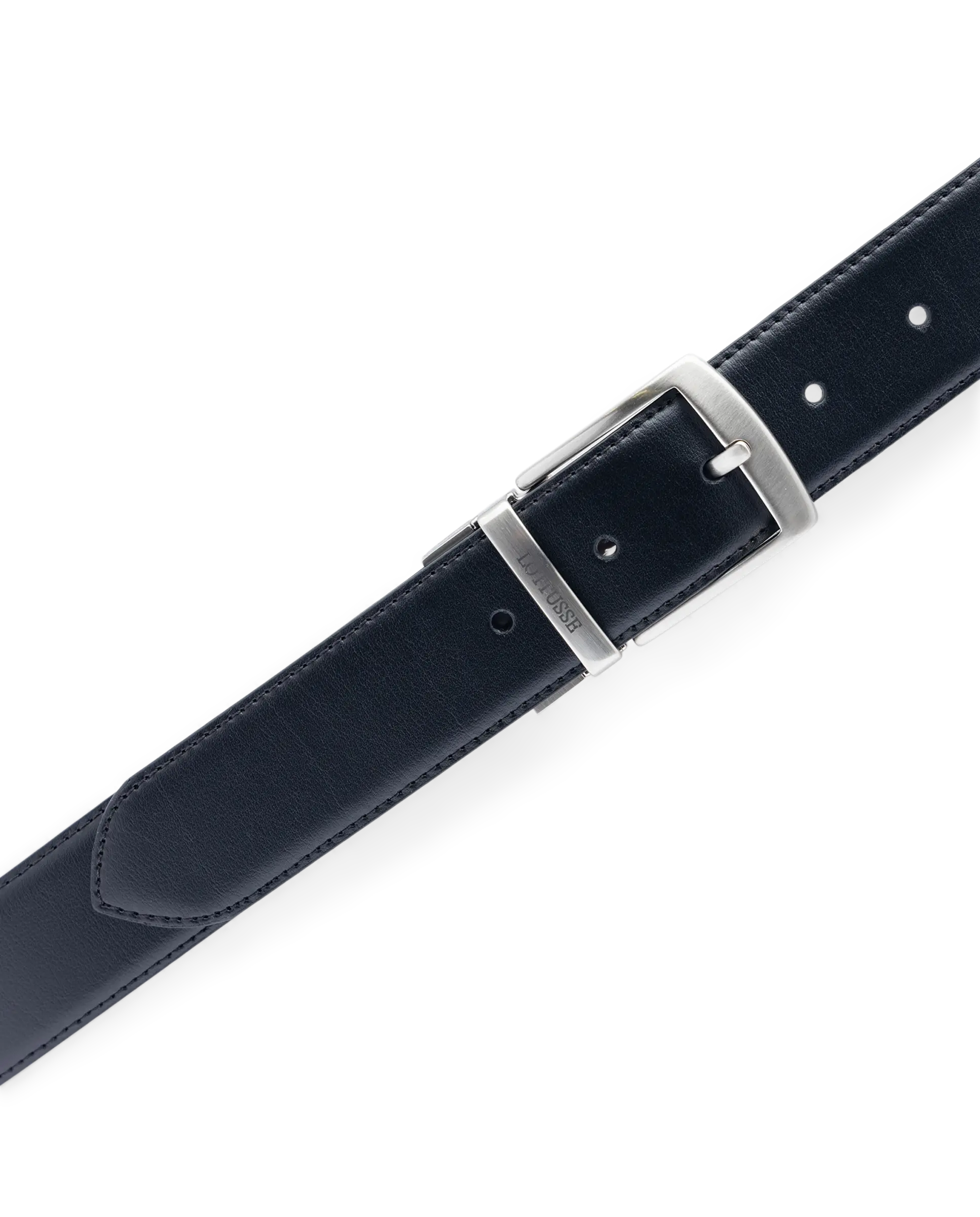 LOTTUSSE | 男士皮带 | 双面黑棕苯胺 | 黑色