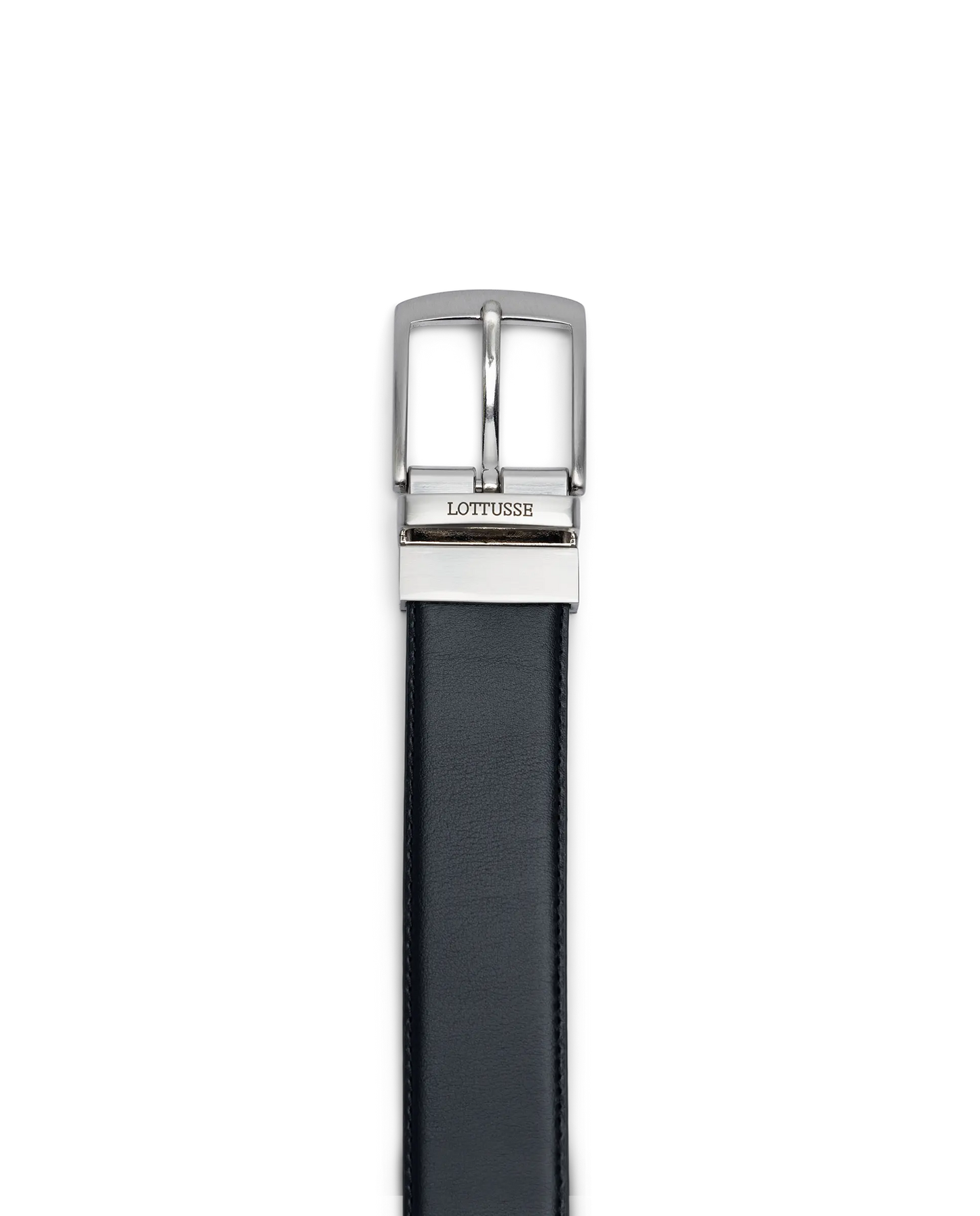 LOTTUSSE | CINTURÓN HOMBRE | ANILINA REVERSIBLE NEGRA-MARRÓN | NEGRO