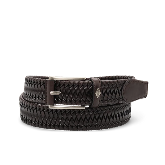 LOTTUSSE | CINTURÓN HOMBRE | TRENZADO MOKA DE VAQUETA TRENZADA | MOKA