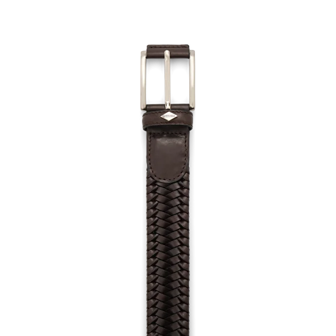 LOTTUSSE | MEN'S BELT | BRAIDED MOKA COW BRAID | MOKA