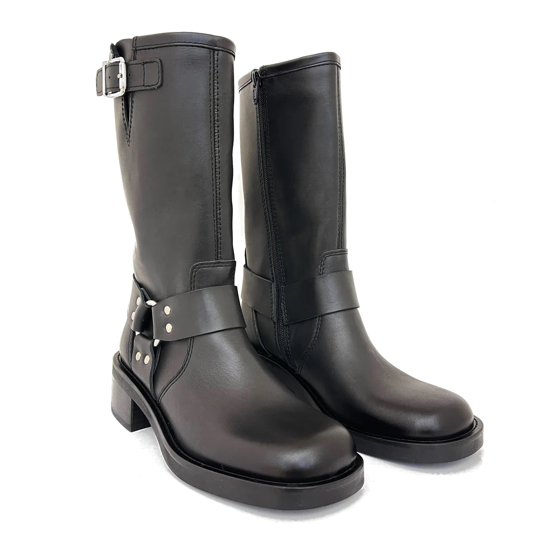 LUIS GONZALO 1966 | BOTTES FEMME | BOTTES MOTARD NOIRES