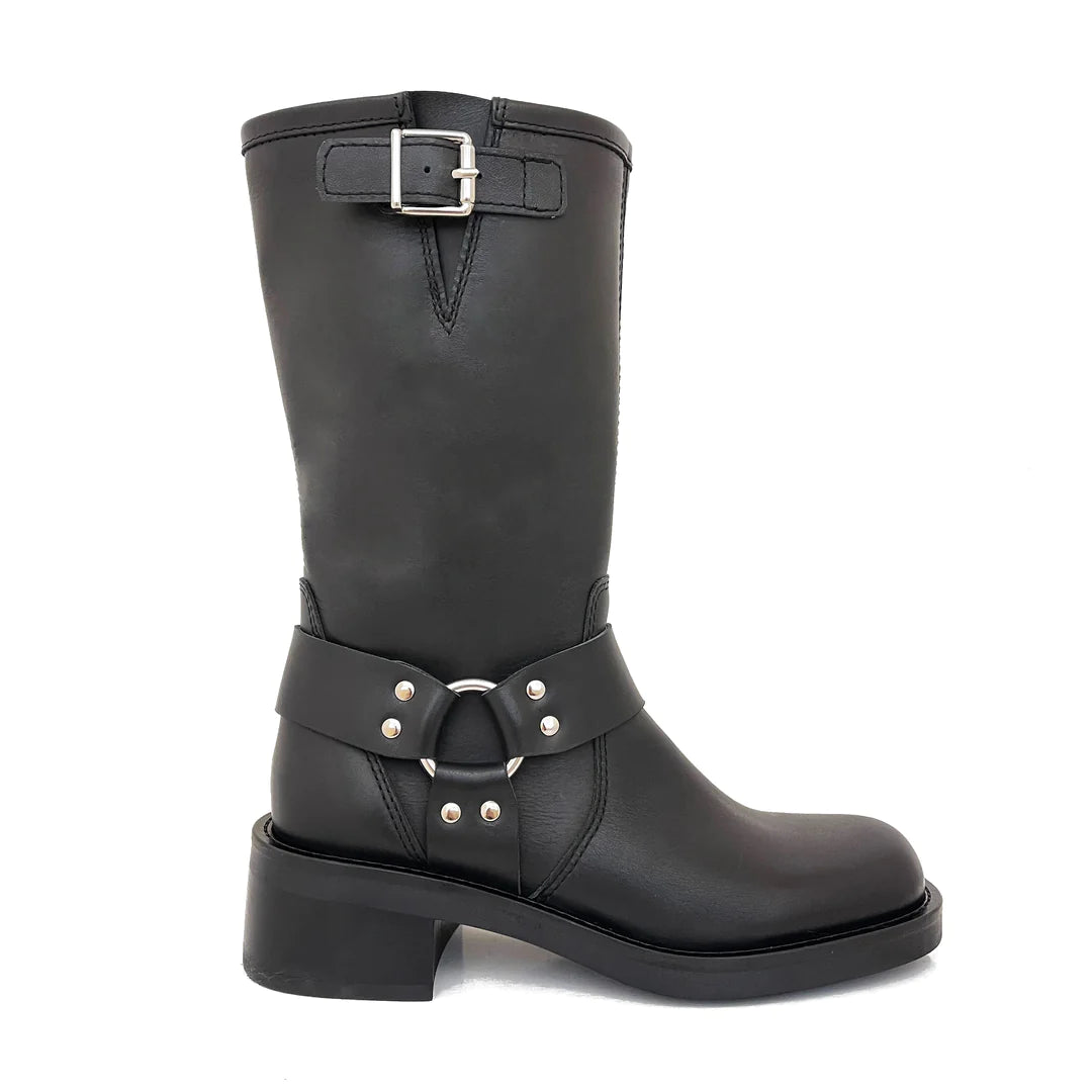 LUIS GONZALO 1966 | BOTTES FEMME | BOTTES MOTARD NOIRES