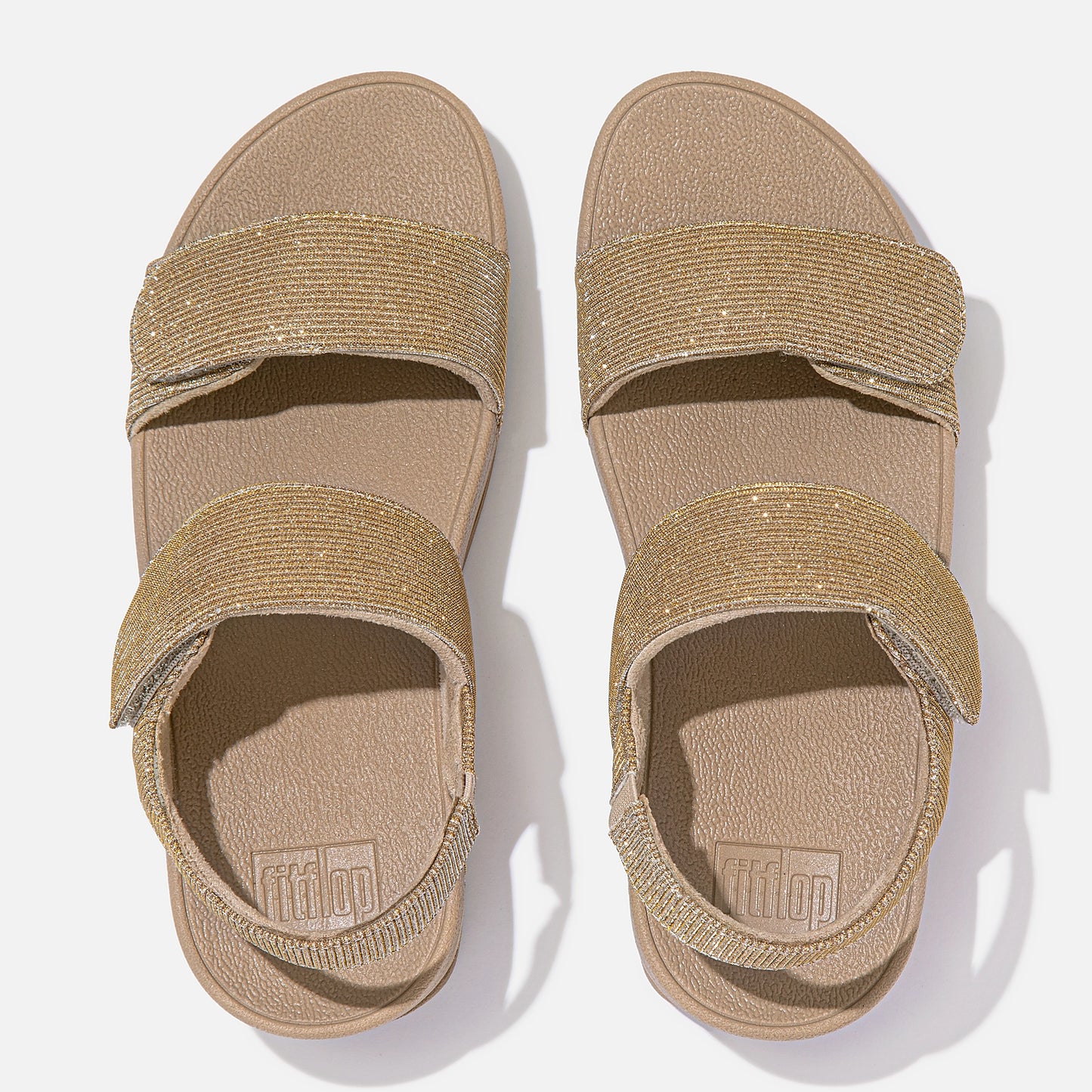 FITFLOP | WOMEN'S SANDALS | LULU ADJUSTABLE SHIMMERLUX BACK STRAP SANDALS LATTE | BEIGE