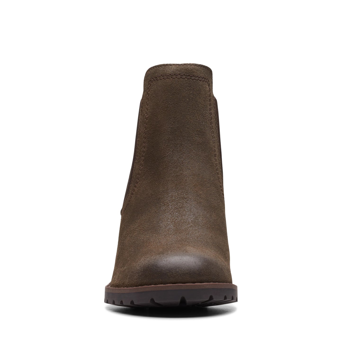 Botines De La Marca Clarks Para Mujer Modelo Leda Up Dark Olive Suede En Color Verde