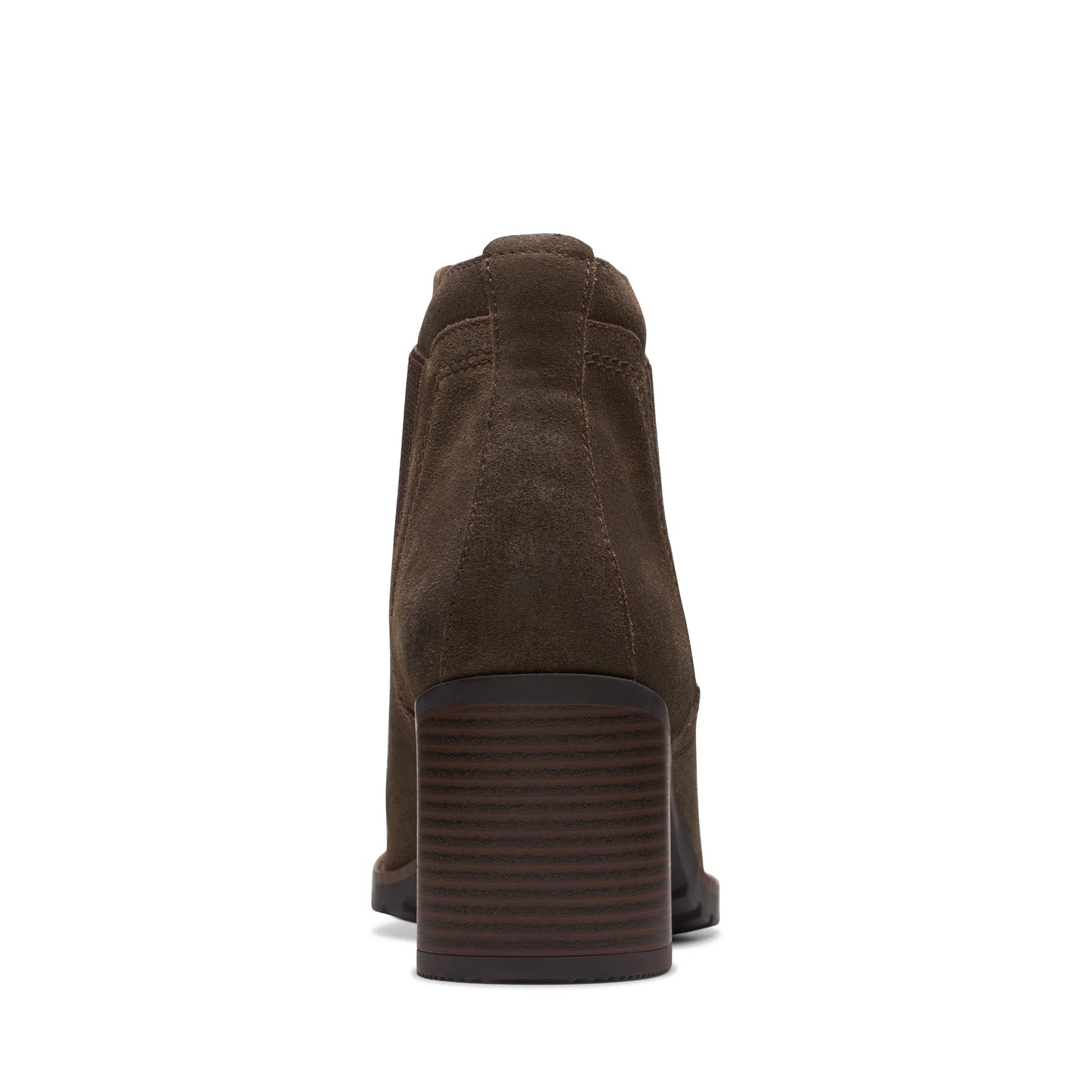 Botines De La Marca Clarks Para Mujer Modelo Leda Up Dark Olive Suede En Color Verde
