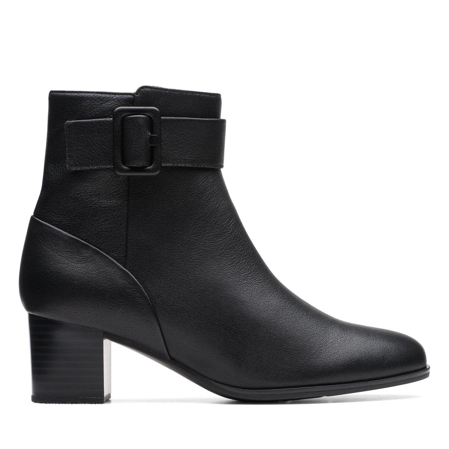 Botines De La Marca Clarks Para Mujer Modelo Loken Zip Wp Black Leather En Color Negro