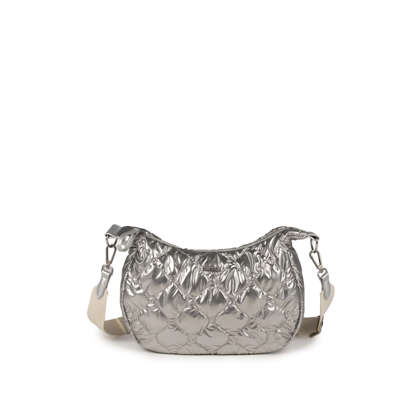 Bolsos Para Mujer De La Marca Munich Modelo Cover Crossbody Hobo Silver En Color Plateado