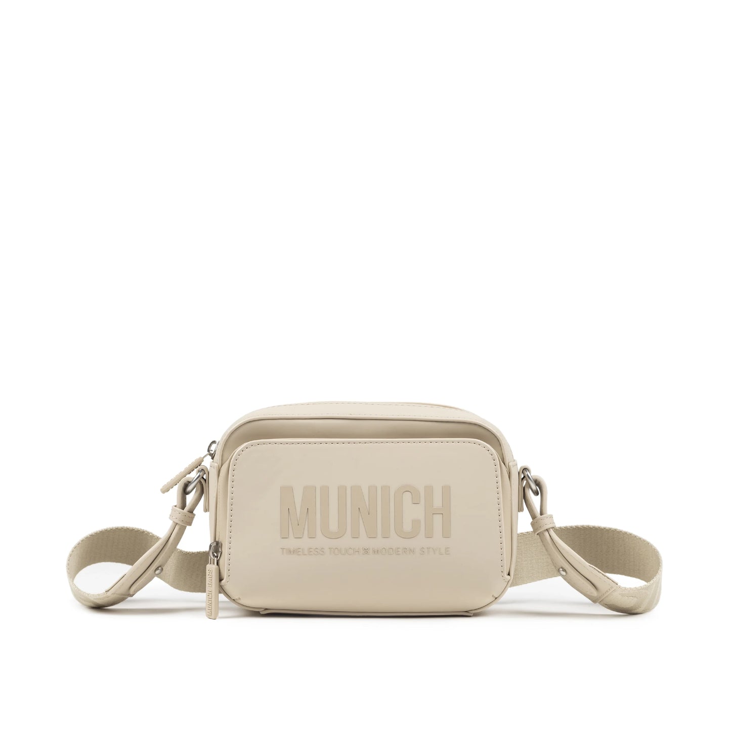Bolsos Para Mujer De La Marca Munich Modelo Essence Crossbody Camera Cream En Color Beige